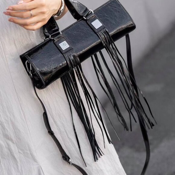Fringe Muse — Genuine Leather Statement Bag. Women’s crossbody bag - Picture 6 of 9